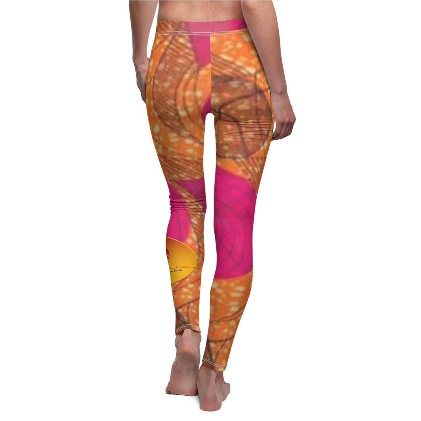 Pink & Orange Ankara Leggings
