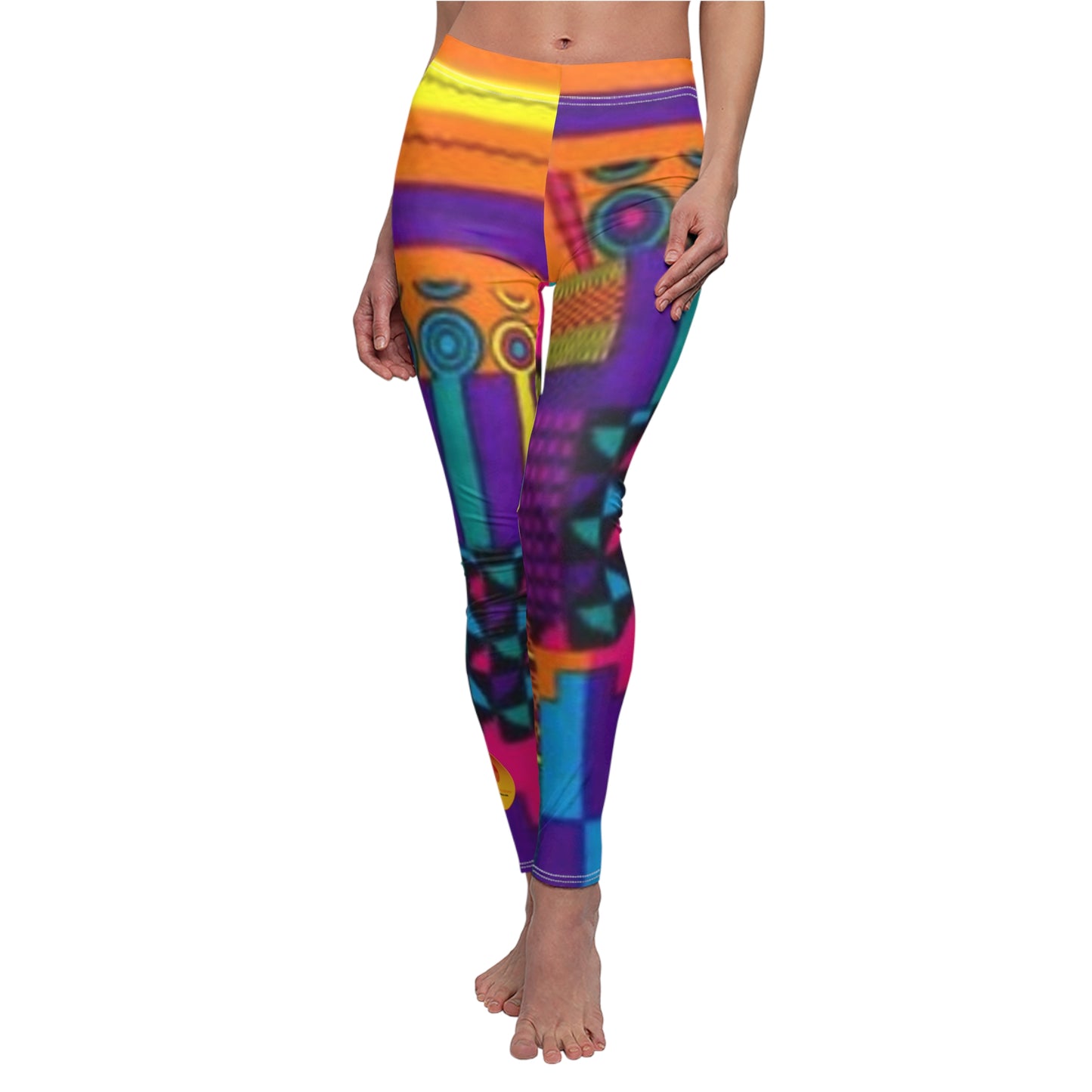 Pink Acid Ankara Leggings