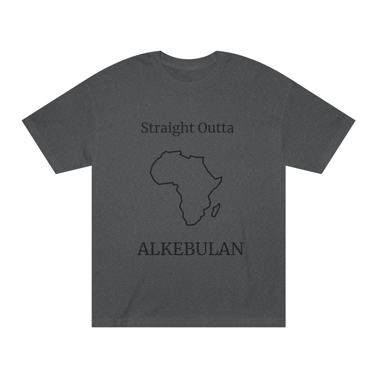 Unisex Straight Outta Alkebulan Tee, Charcoal Heather