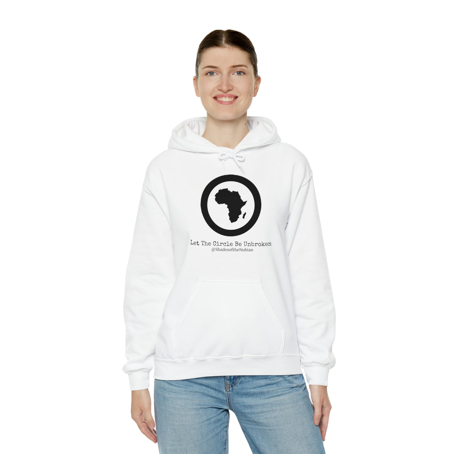 Unisex Let The Circle Be Unbroken Heavyweight Hoodie, White