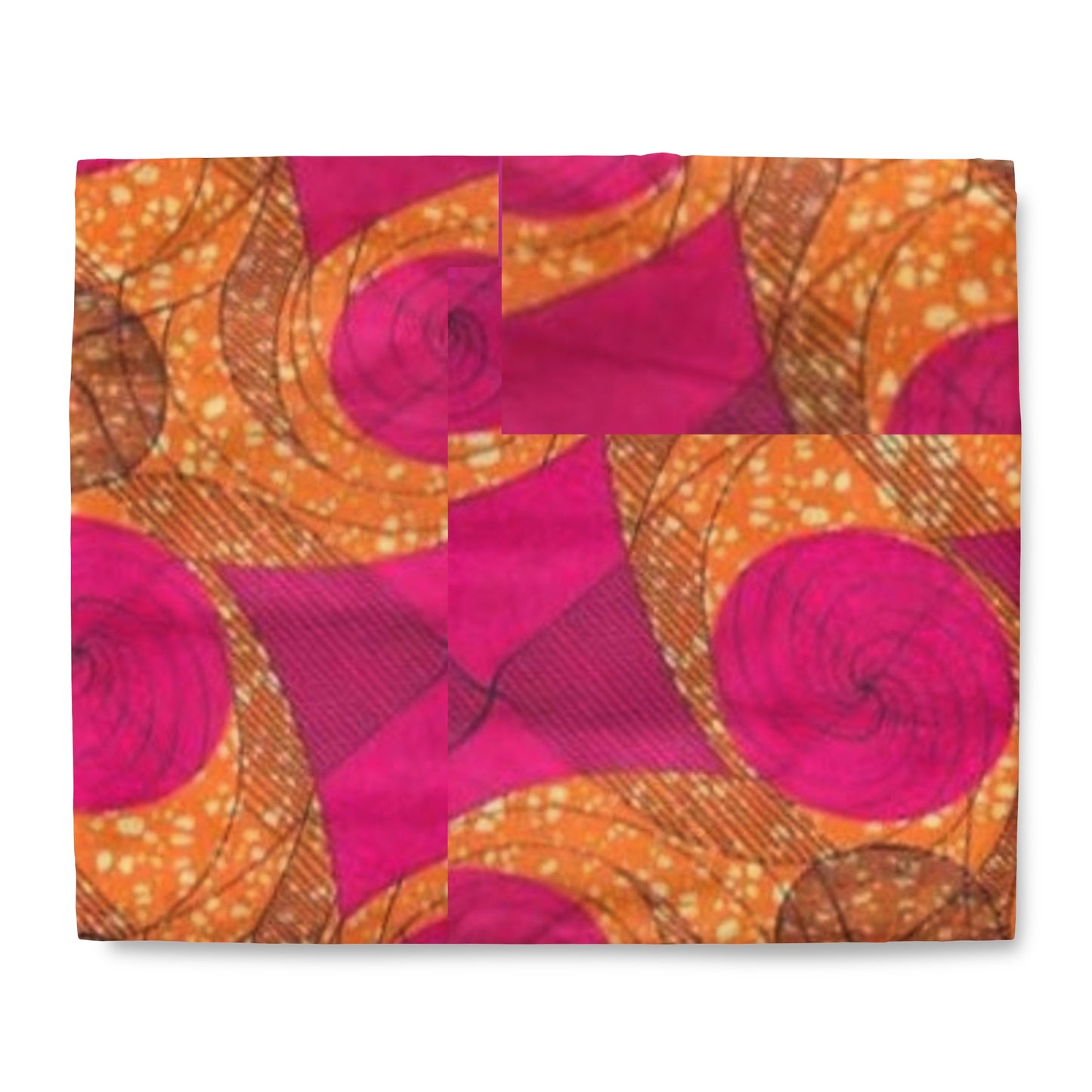 Pink & Orange Ankara Duvet Cover