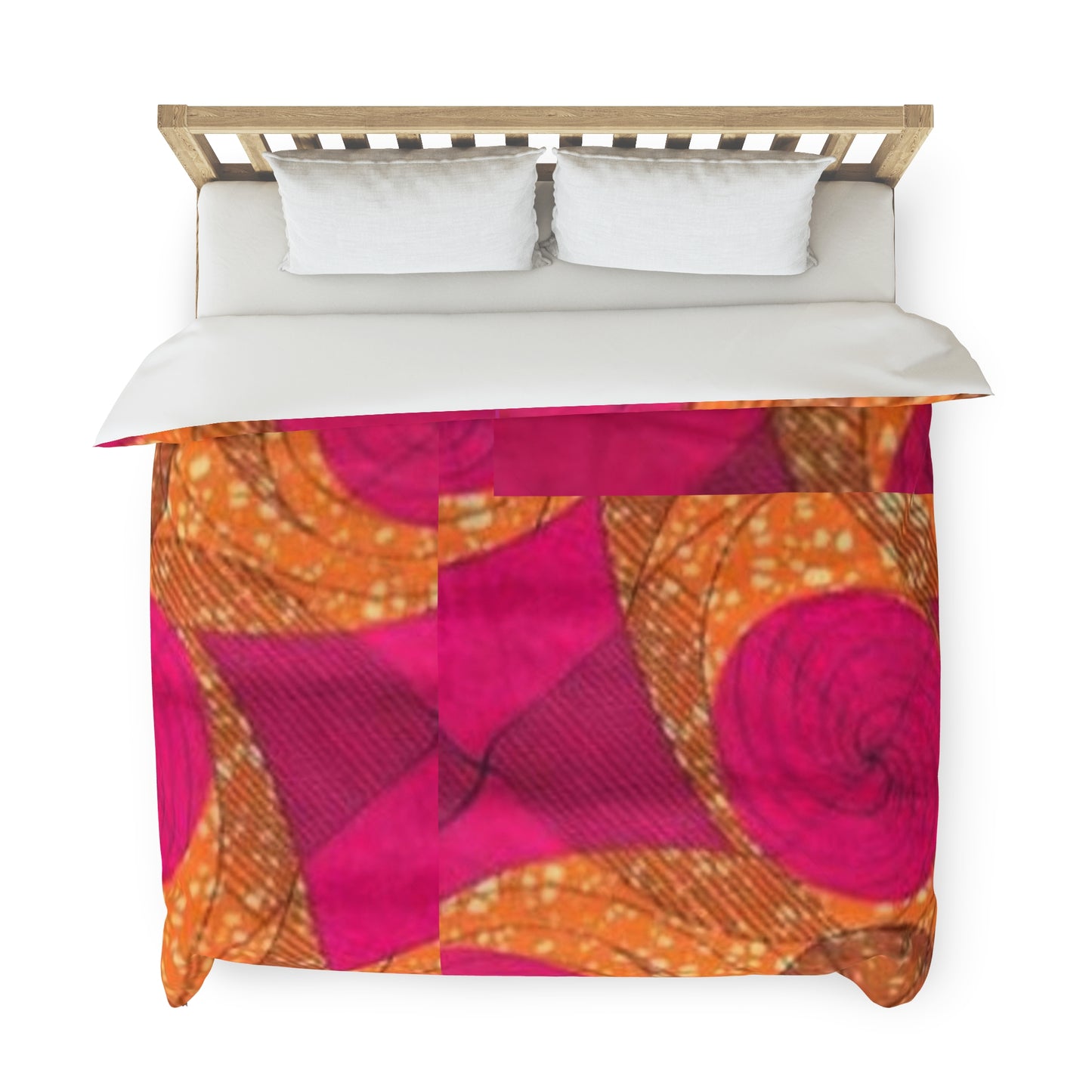 Pink & Orange Ankara Duvet Cover