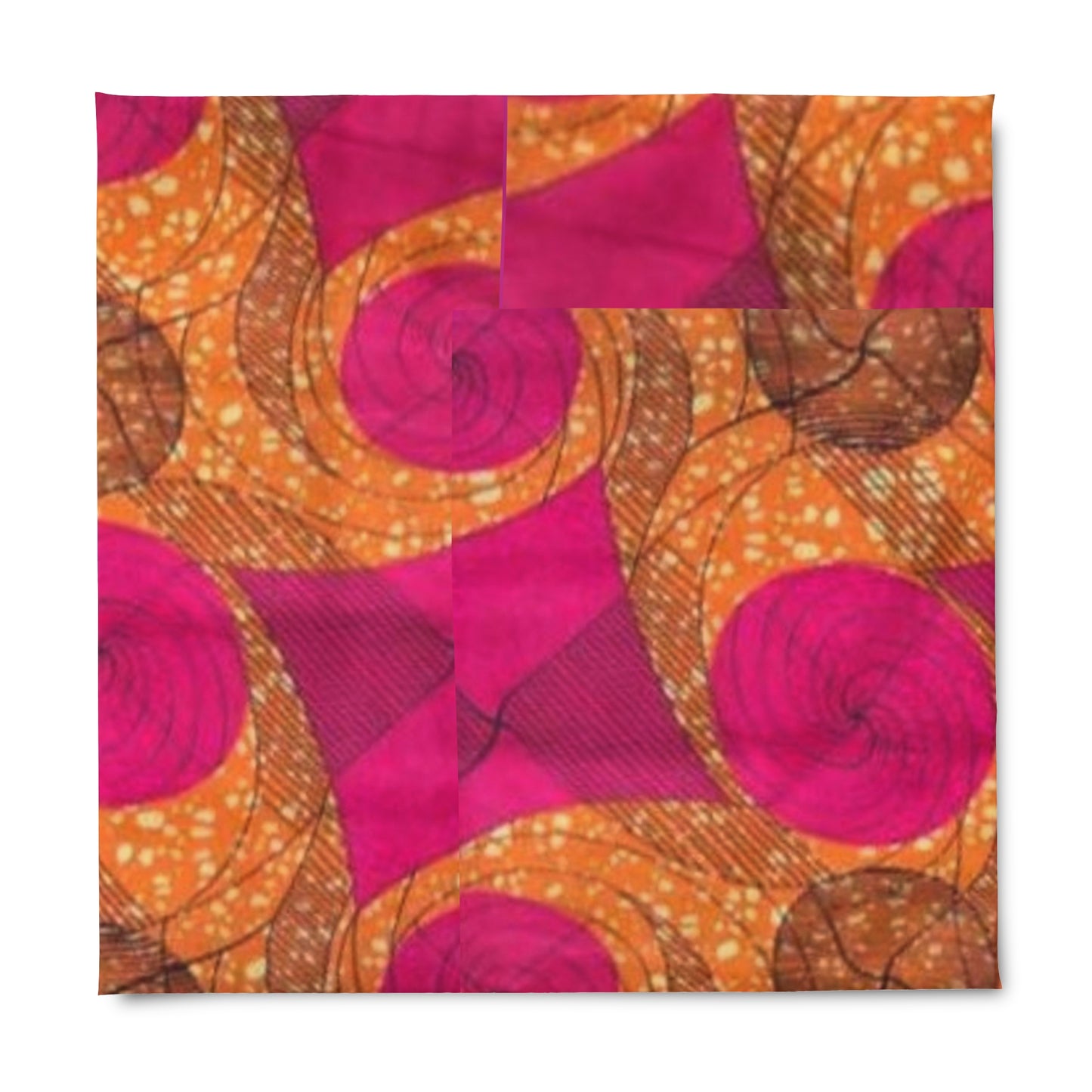 Pink & Orange Ankara Duvet Cover