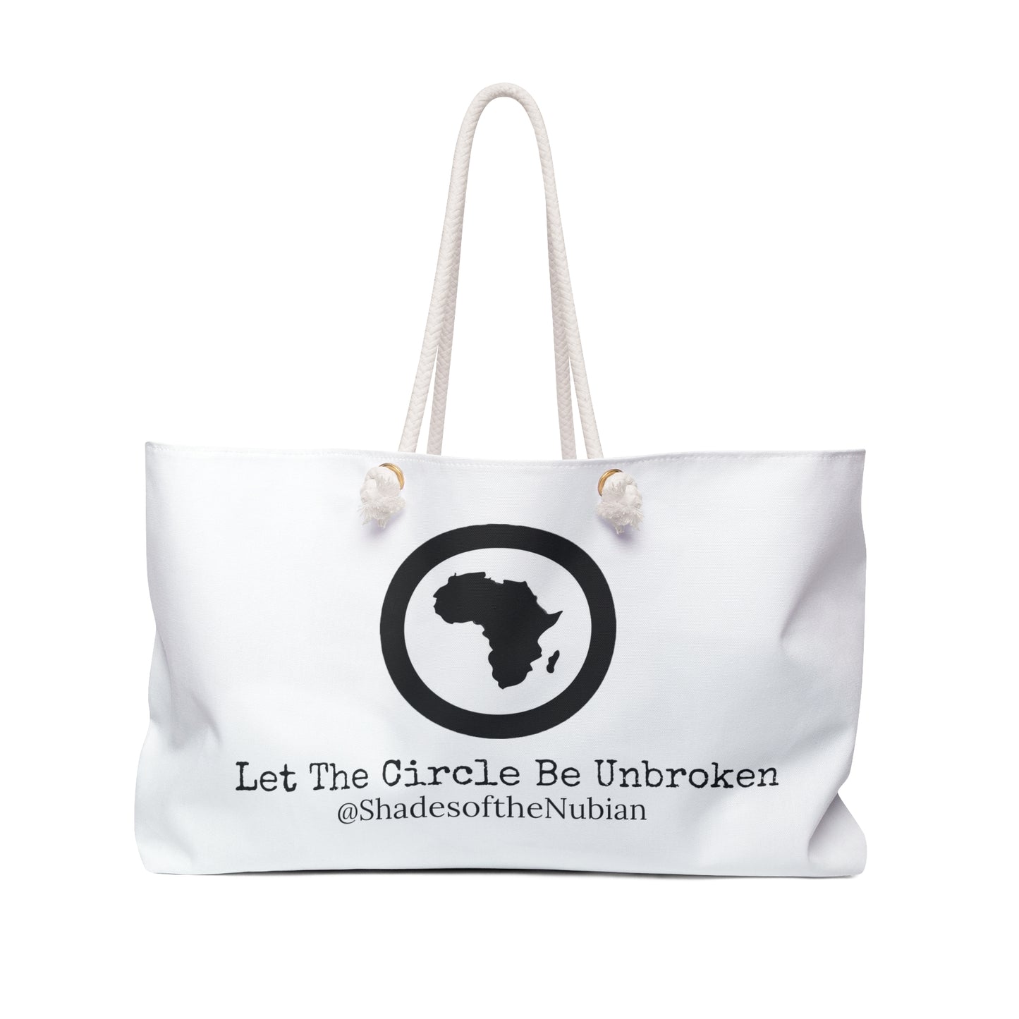 Let The Circle Be Unbroken Weekender Bag, White