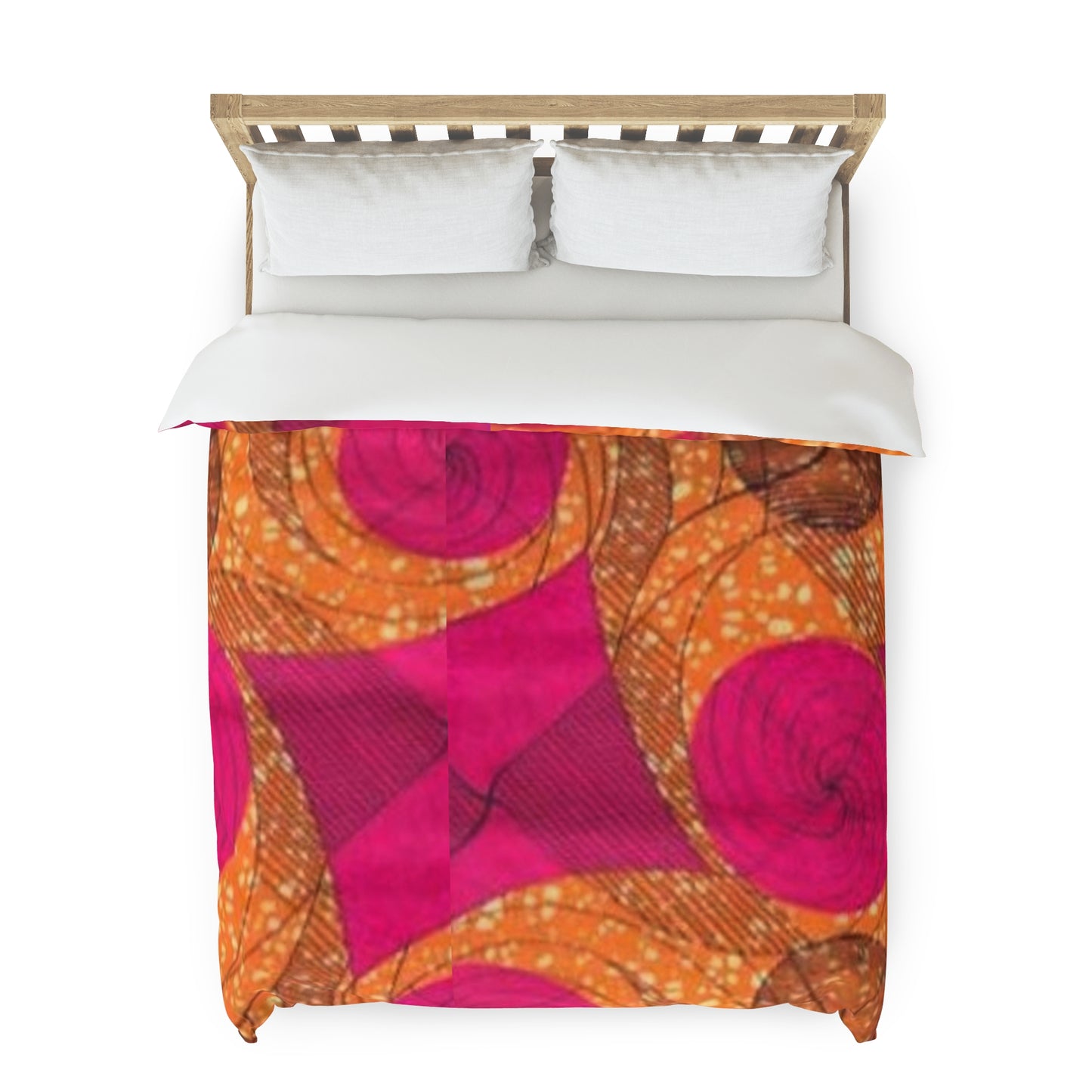 Pink & Orange Ankara Duvet Cover