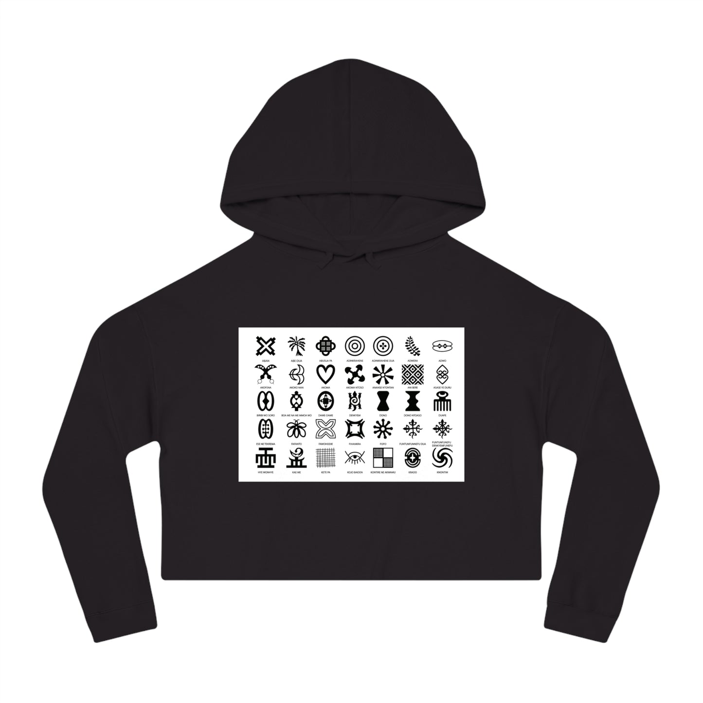 Adinkra Women’s Cropped Hooded Sweatshirt