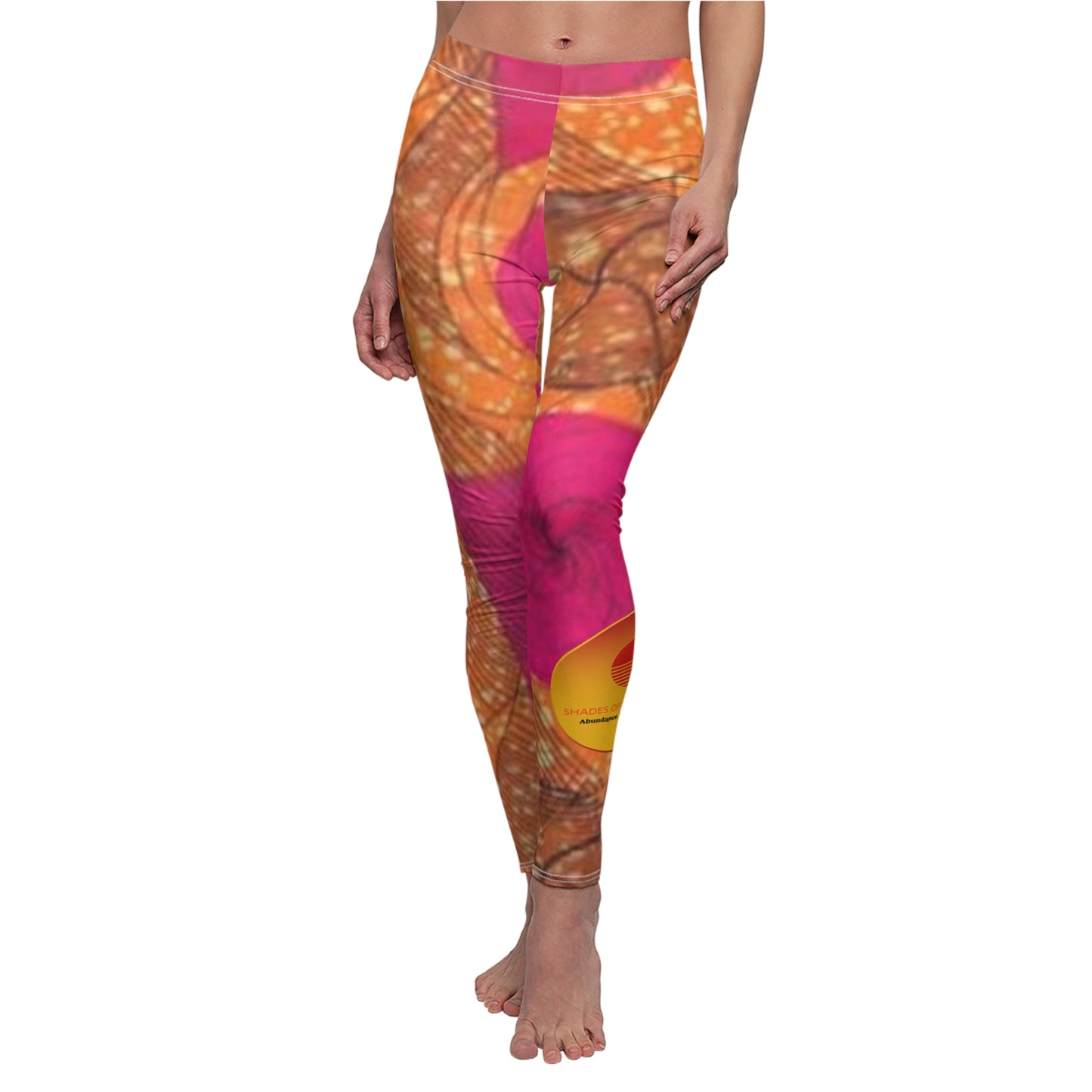 Pink & Orange Ankara Leggings