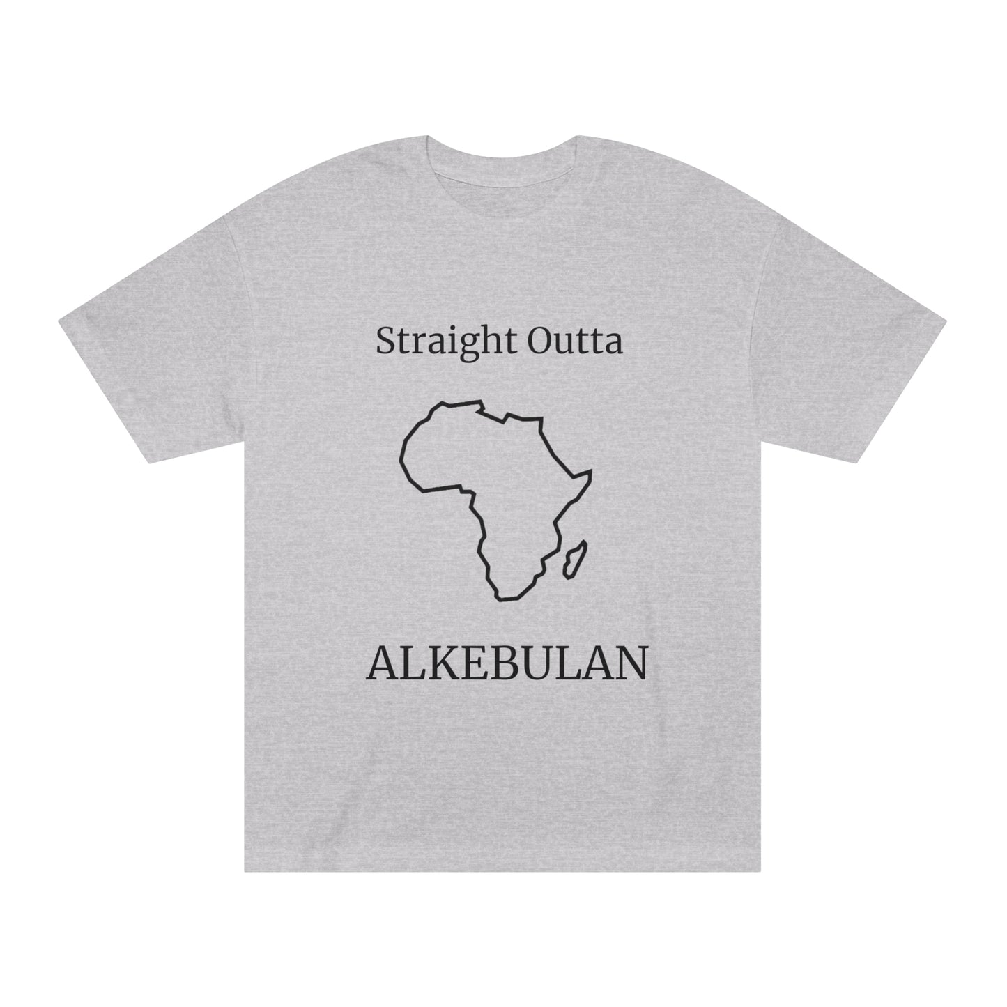 Unisex Straight Outta Alkebulan Tee, Charcoal Heather