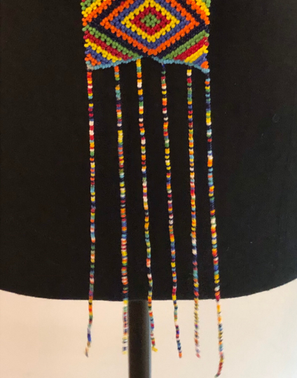 South African Zulu Tie Necklace, Light Blue | African Beaded Necklace | Zulu Beaded Tie Necklace | Tribal & Ethnic | Afrocentric I