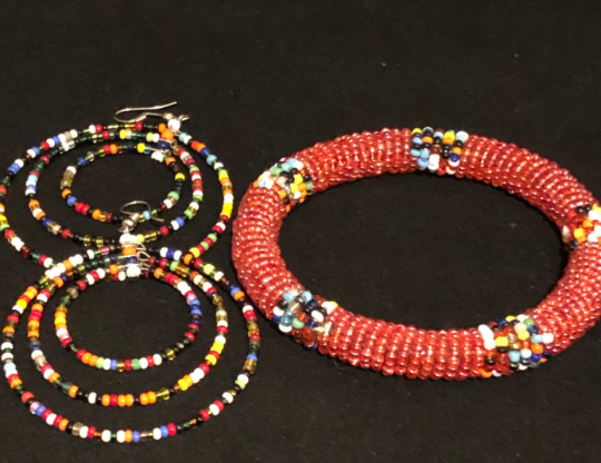 Tiye's Favorite Maasai Triple Hoop Earrings | East African Jewelry | African Earrings | Tribal & Ethnic | Afrocentric