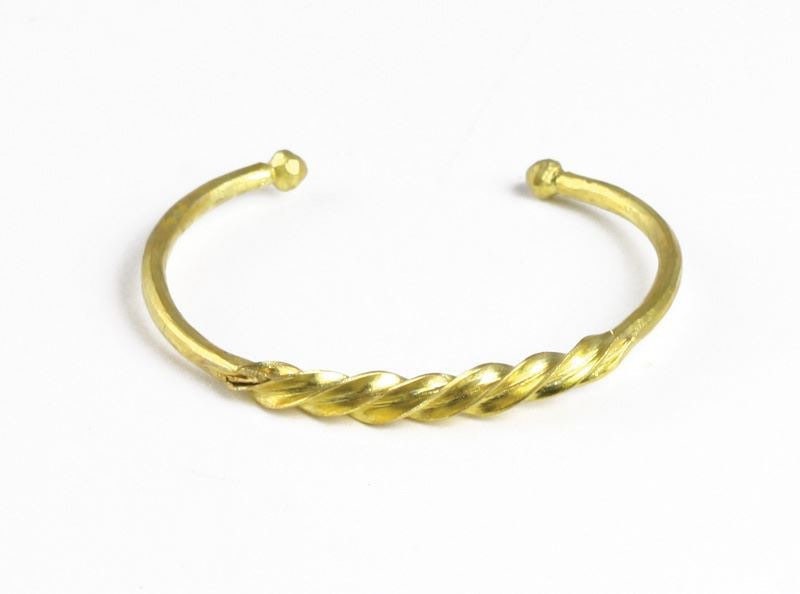 Handcrafted West African Gold Twist Bracelet | Fulani Gold Twist Bracelet | West African Jewelry | Tribal & Ethnic | Afrocentric