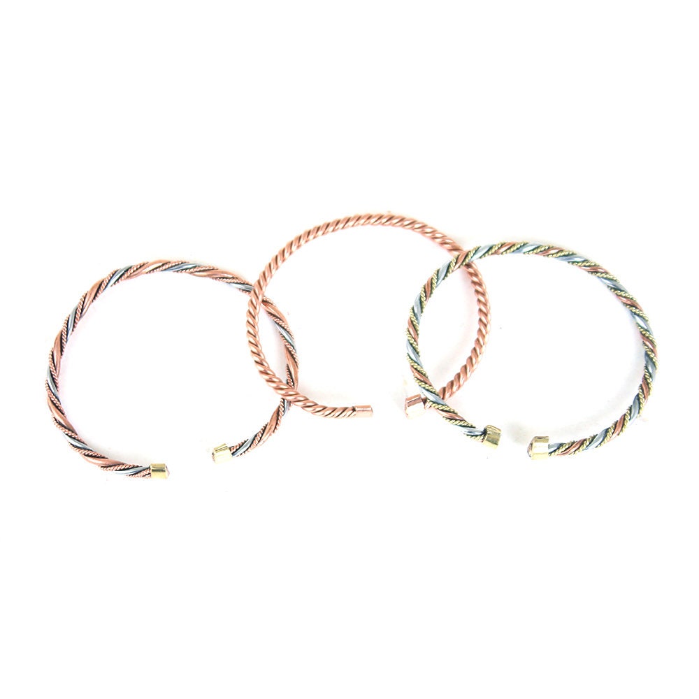 Kenyan Metal Twist Bracelets | African Twist Bracelet | Nile Valley Jewelry | Tribal & Ethnic | Afrocentric