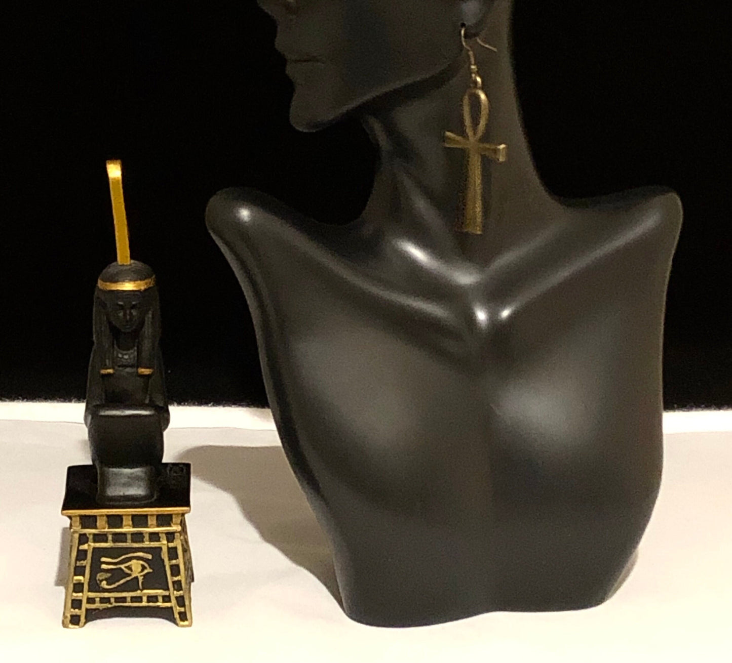 Kemetic Ankh Earrings, Brass | Ancient Egyptian Jewelry | Nile Valley Culture | Ma'at | Tribal & Ethnic | Afrocentric