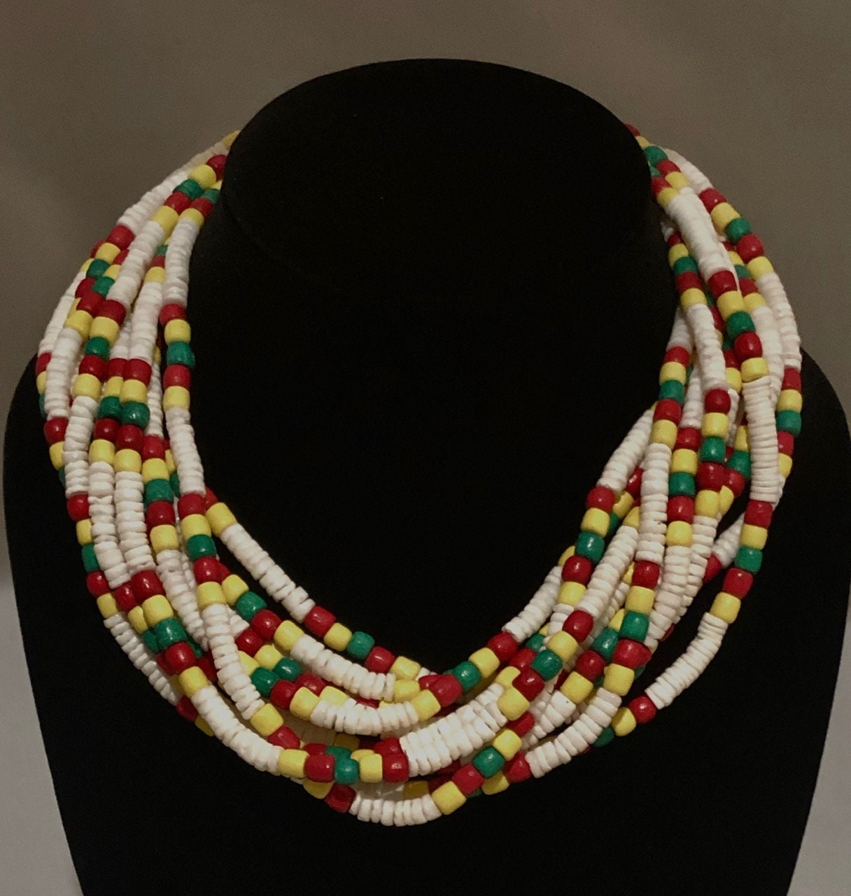 Rasta Shell Necklace | African Shell Necklace | Rastafarian Culture | Tribal & Ethnic | Afrocentric