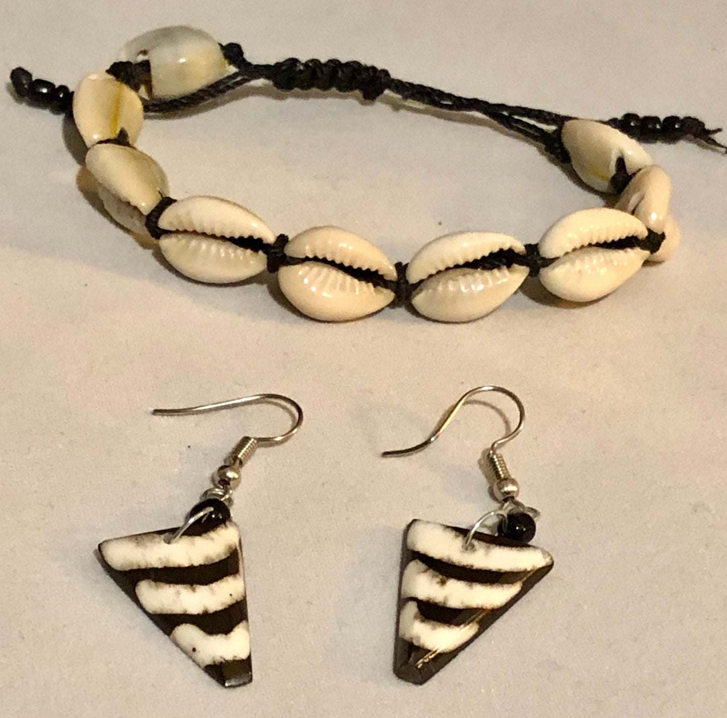 Batik Bone Earrings, Abstract Triangle | Kenyan Jewelry | Nile Valley Culture | Tribal & Ethnic | Afrocentric