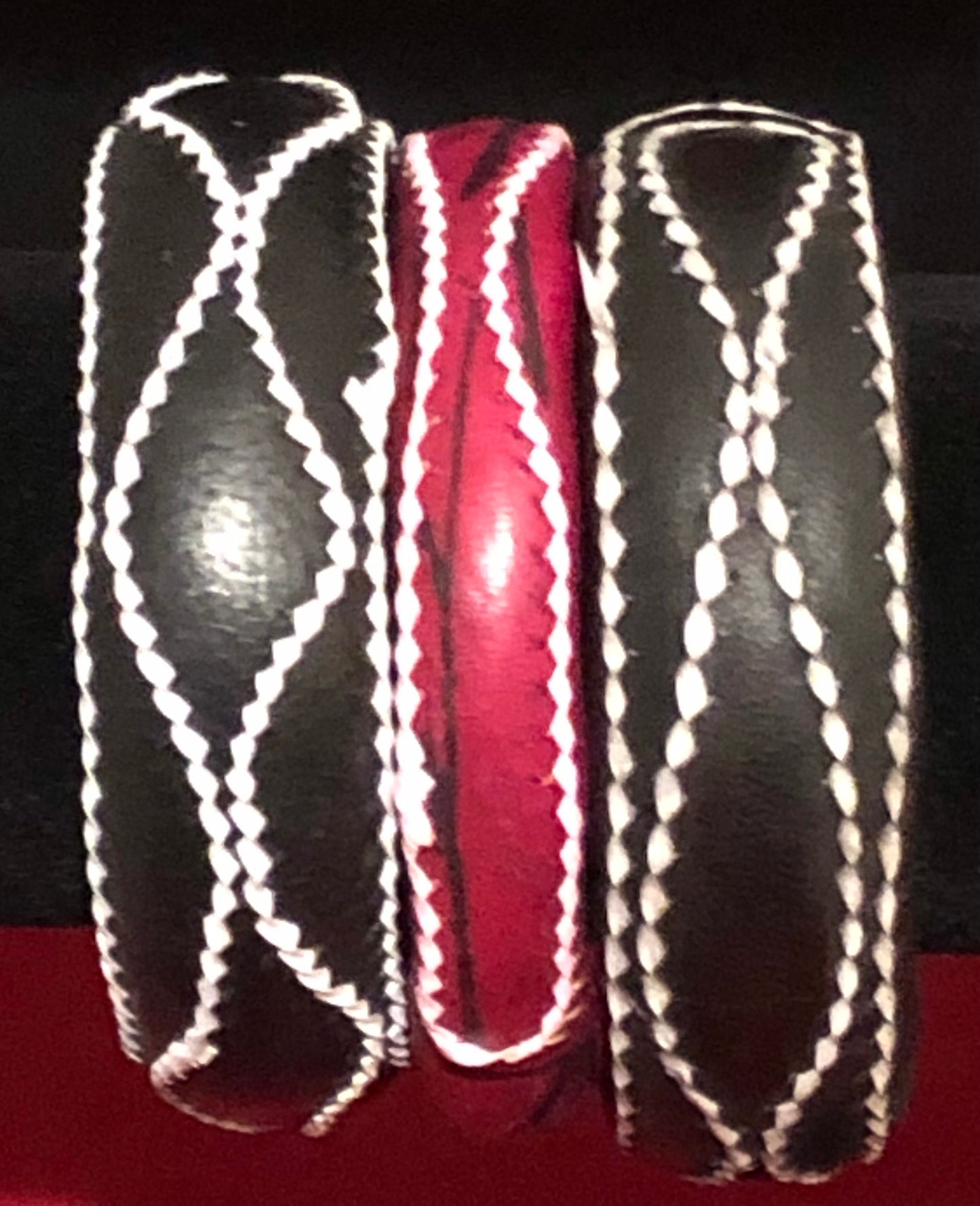 Togolese Leather Bracelet, Black | West African Leather Bracelet | African Jewelry | Tribal & Ethnic | Afrocentric