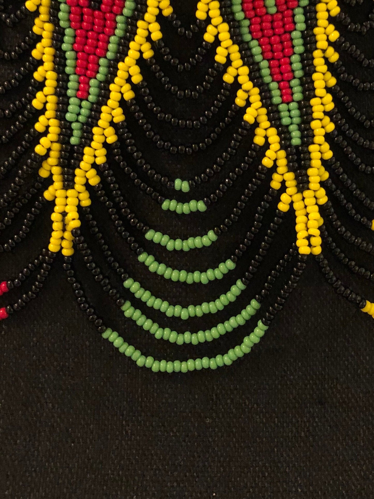 Sekhmet Vibrant Choker, Rasta Style | African Beaded Choker | Handcrafted African Necklace | Tribal & Ethnic | Afrocentric