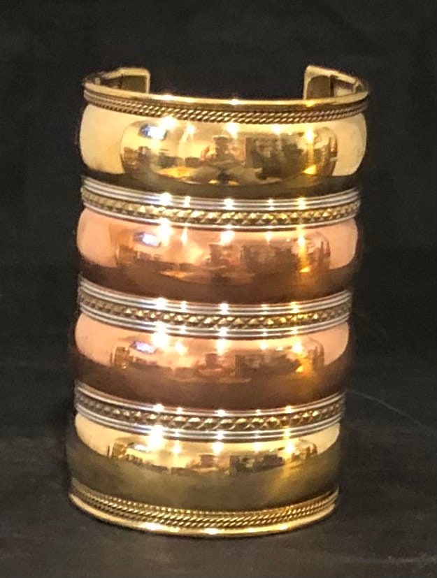 4" Mixed Metals Cuffs | Dressy Cuffs | Adornment for the Wrist | Tribal & Ethnic | Afrocentric