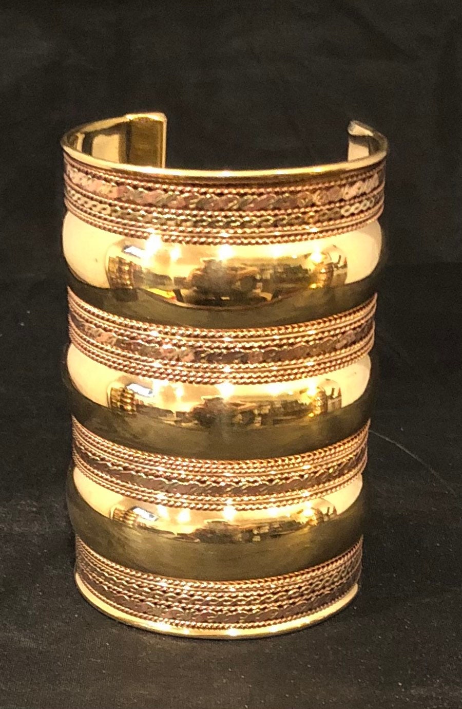 4" Mixed Metals Cuffs | Dressy Cuffs | Adornment for the Wrist | Tribal & Ethnic | Afrocentric