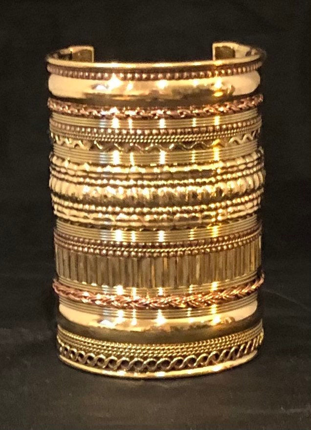 4" Mixed Metals Cuffs | Dressy Cuffs | Adornment for the Wrist | Tribal & Ethnic | Afrocentric