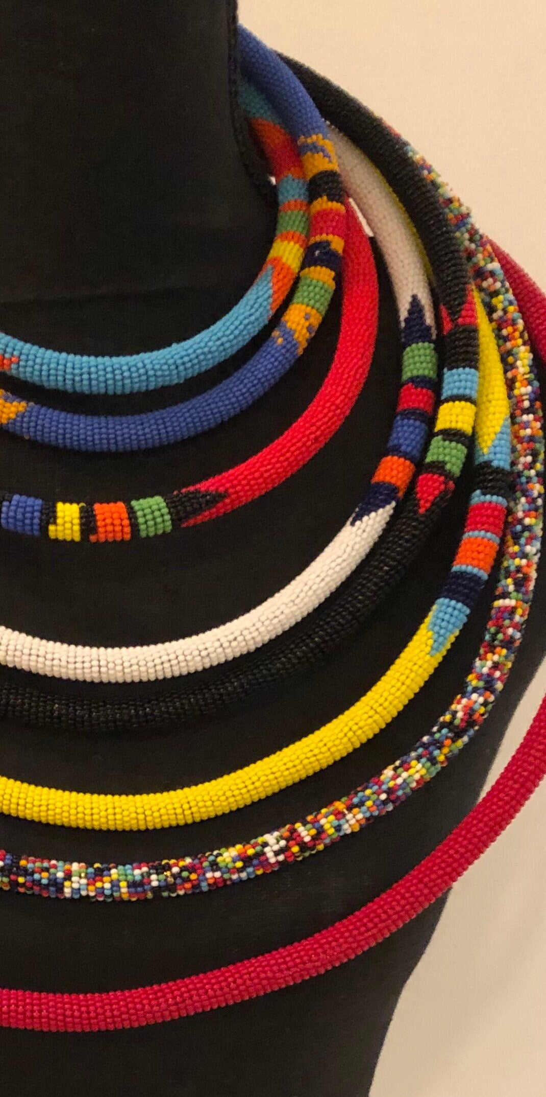 Tiye's Favorite 8-in-1 Empress Beaded Necklace | Multi Strand South African Zulu Beaded Necklace | Tribal & Ethnic | Afrocentric