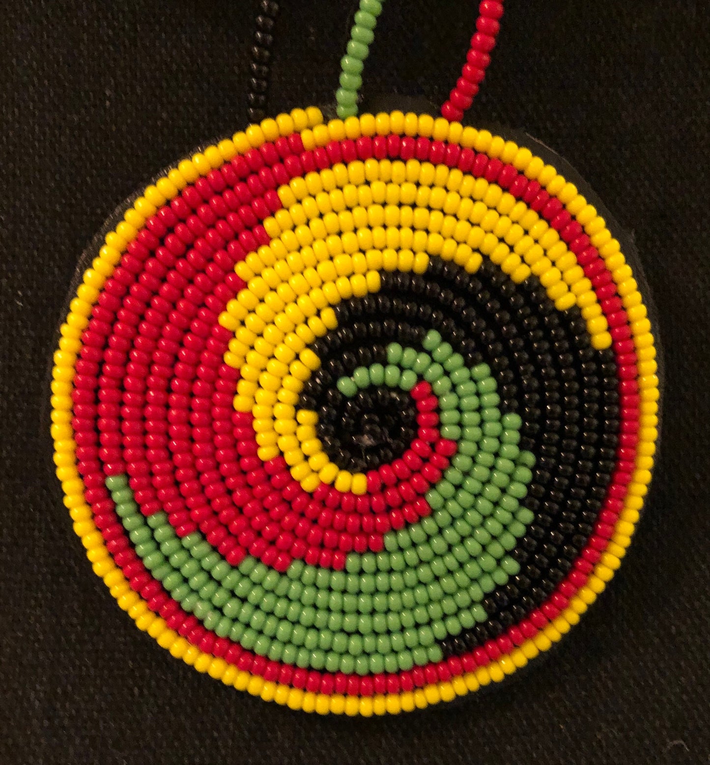 Rasta Beaded Leather Necklace | African Leather Beaded Necklace | Rastafarian Necklace | Tribal & Ethnic | Afrocentric