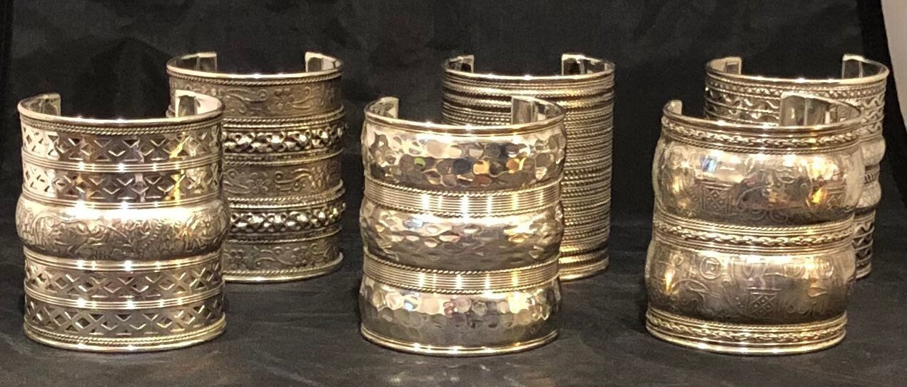 3" Silver Cuffs | Dressy Cuffs | Adornment for the Wrist | Tribal & Ethnic | Afrocentric