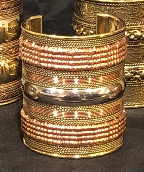 3" Mixed Metals Cuffs | Dressy Cuffs | Adornment for the Wrist | Tribal & Ethnic | Afrocentric