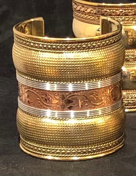 3" Mixed Metals Cuffs | Dressy Cuffs | Adornment for the Wrist | Tribal & Ethnic | Afrocentric