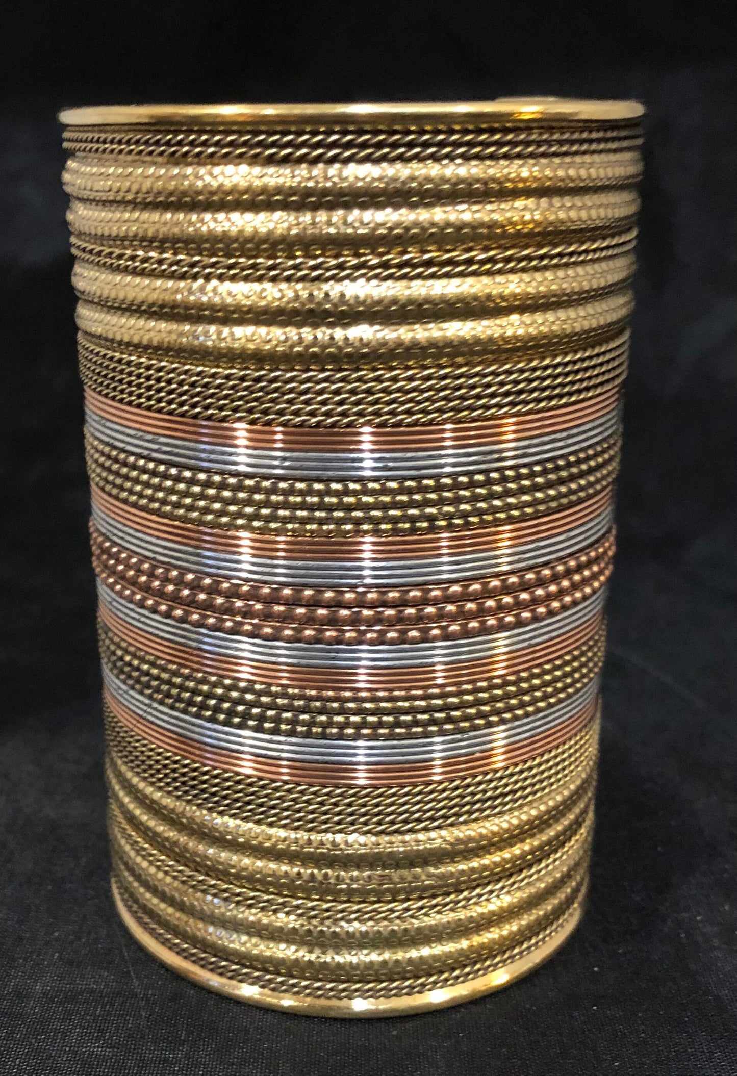 4" Mixed Metals Cuffs | Dressy Cuffs | Adornment for the Wrist | Tribal & Ethnic | Afrocentric