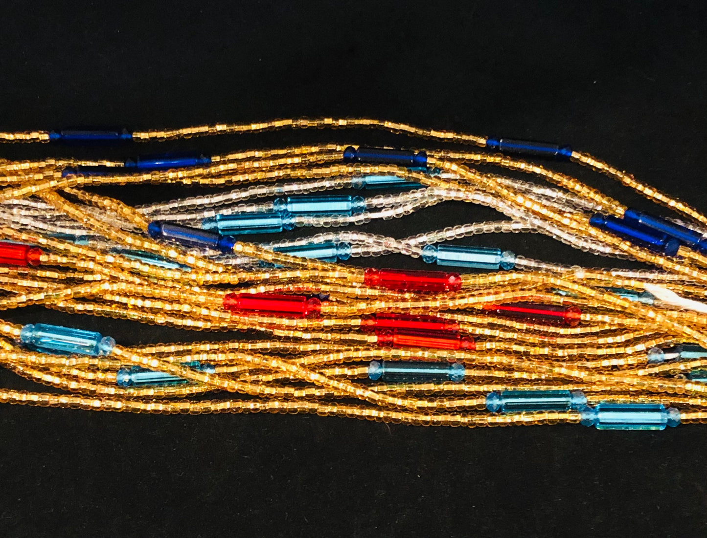 54" Nefertiti Waist Tie Beads | African Waist Chains | Belly Chains | Slimming Tummy Beads | Waist Bracelet | Femininity and Sensuality