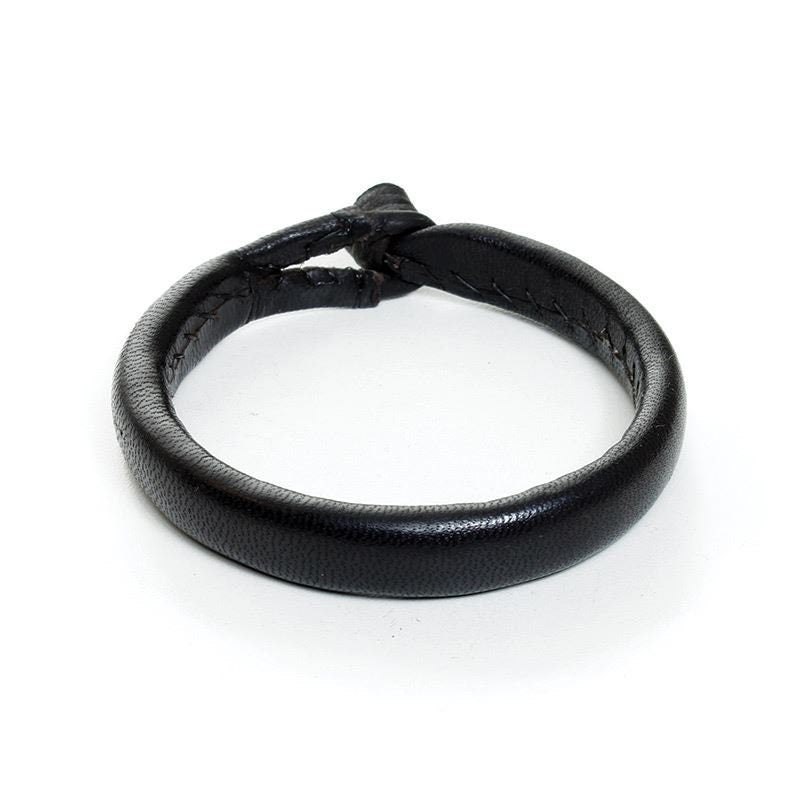 African Black Leather Bracelet, Small/Medium | Nigerian Leather Bracelet | African Jewelry | Tribal & Ethnic Jewelry | Afrocentric