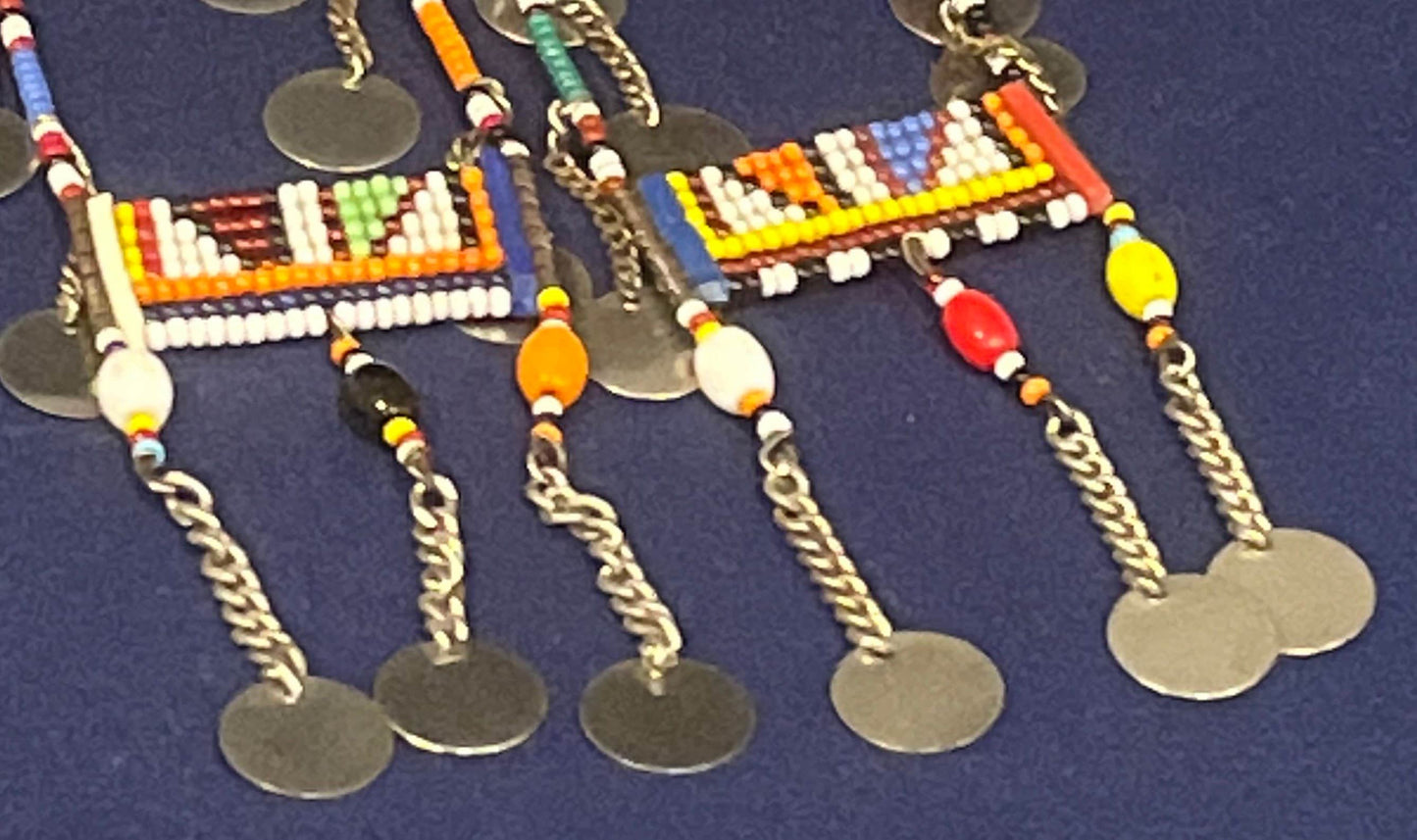 Maasai Over the Ear Cuff with Tassels Earrings | East African Over the Ear Cuff with Tassels Earrings | Nile Valley Jewelry | Tribal & Ethnic | Afrocentric