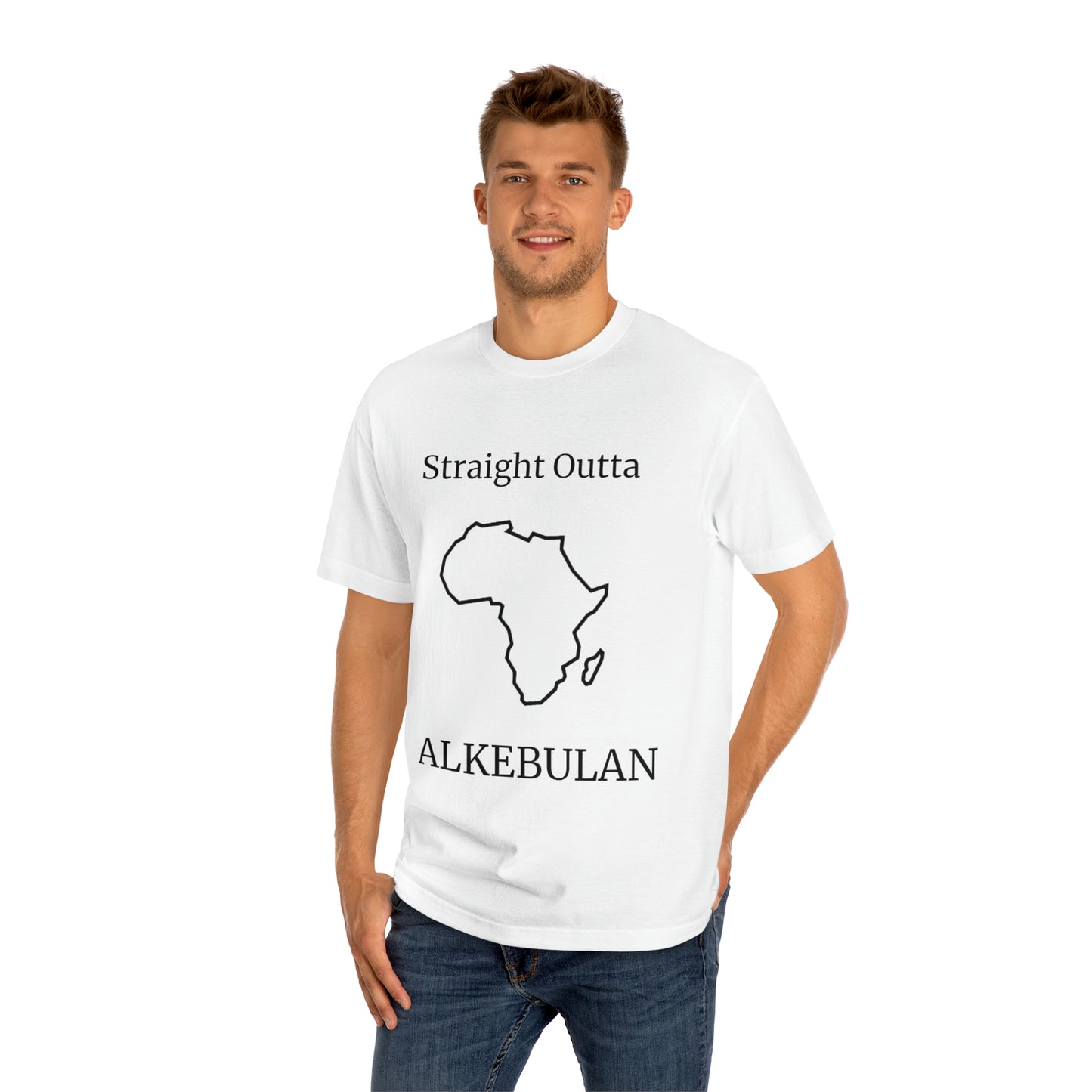 Unisex Straight Outta Alkebulan Tee, White