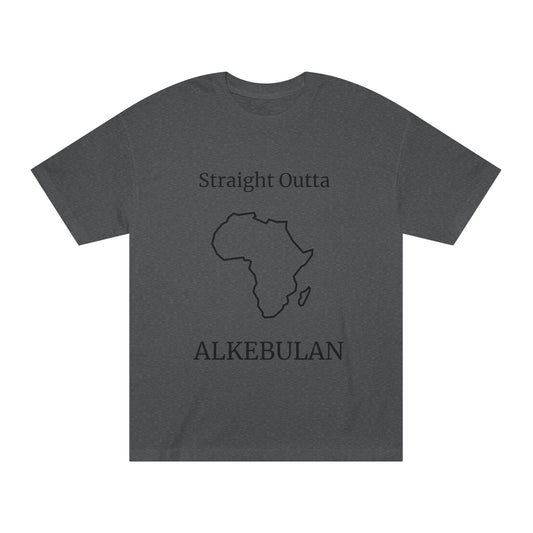 Unisex Straight Outta Alkebulan Tee, Charcoal Heather
