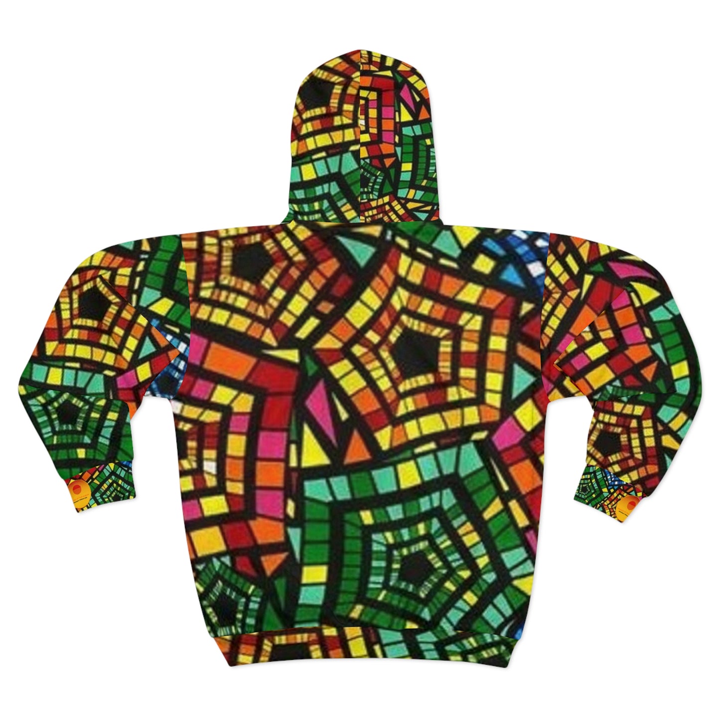 Unisex Vibrant Colors Ankara Zip Hoodie