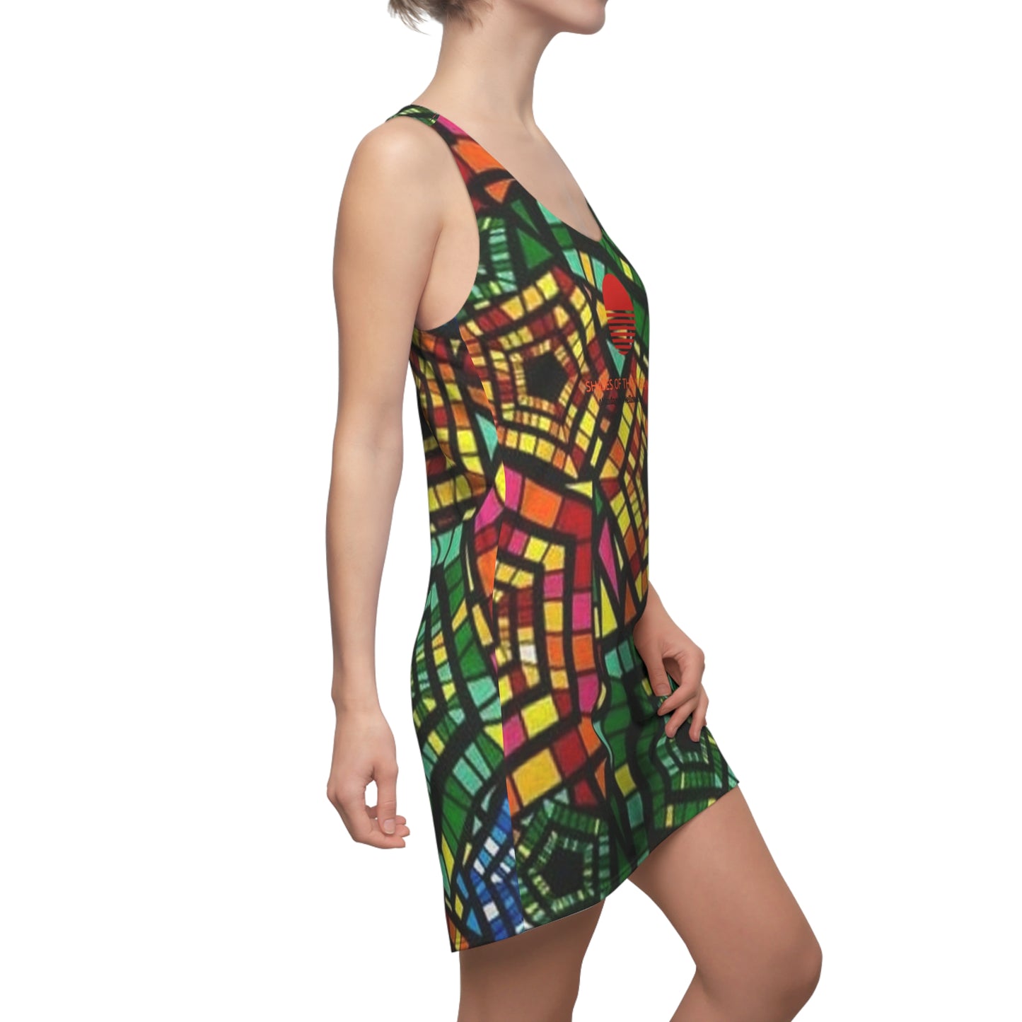 Vibrant Colors Ankara Racerback Dress