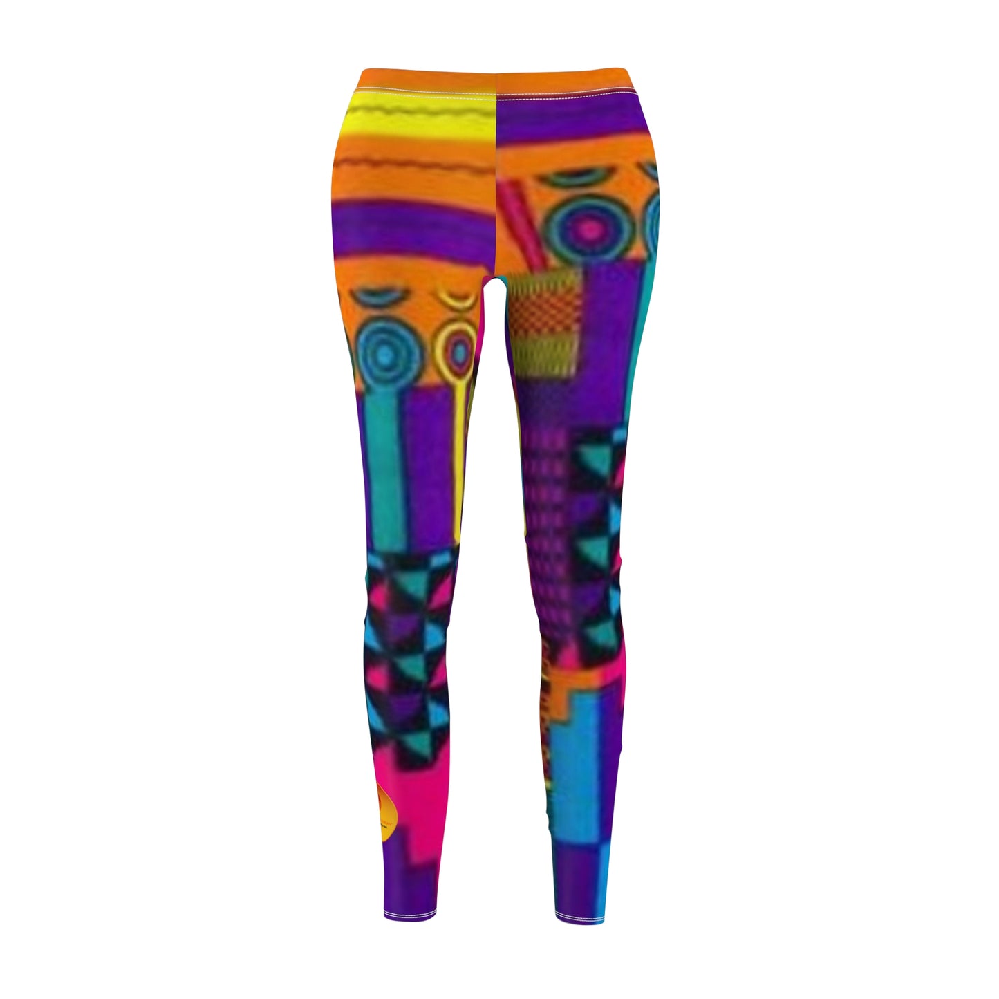 Pink Acid Ankara  Leggings