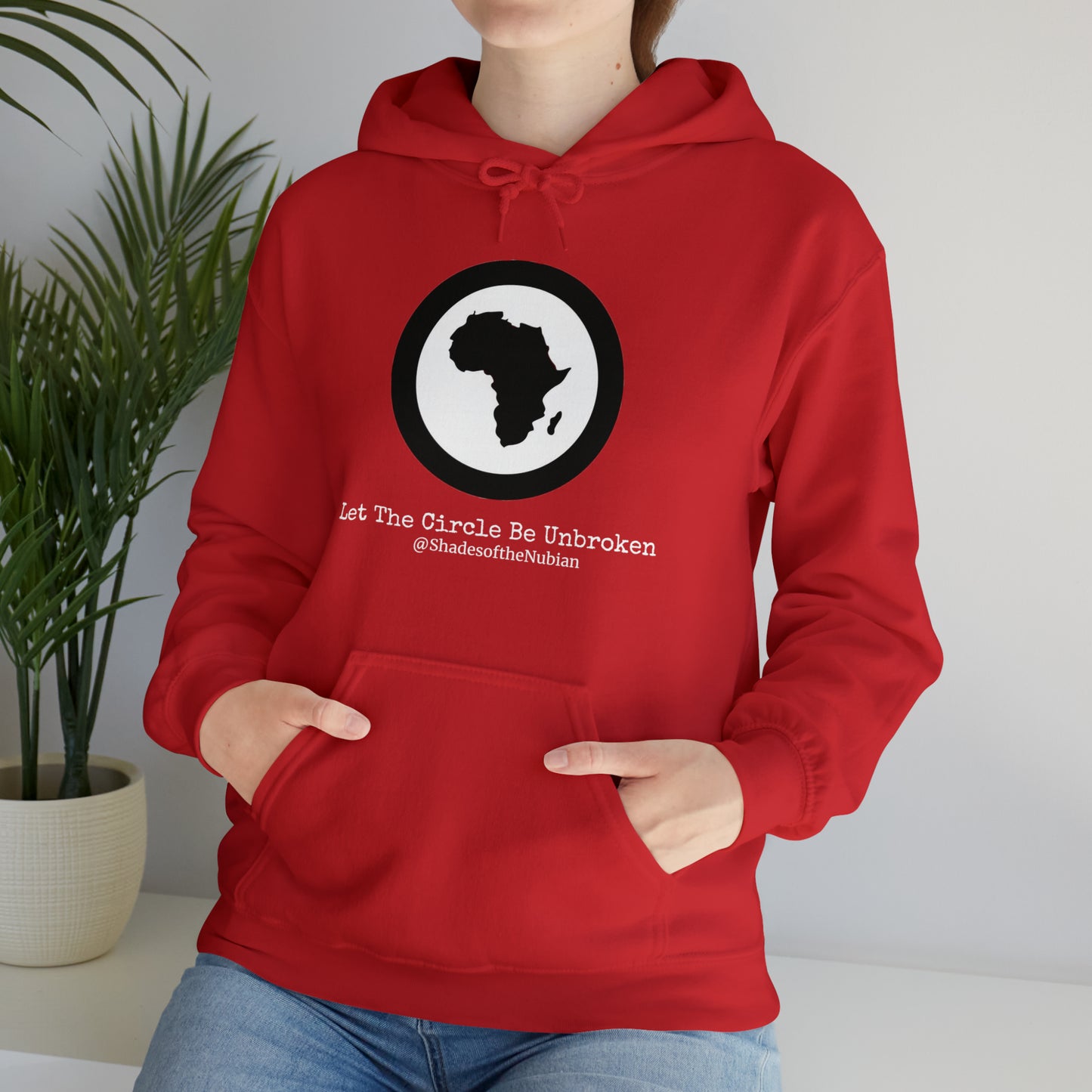 Unisex Let The Circle Be Unbroken Heavyweight Hoodie, Red