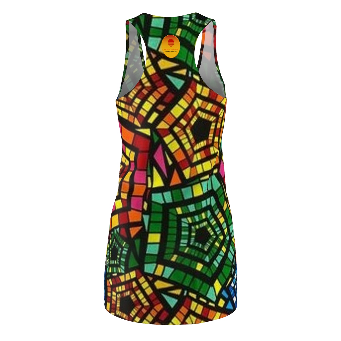 Vibrant Colors Ankara Racerback Dress