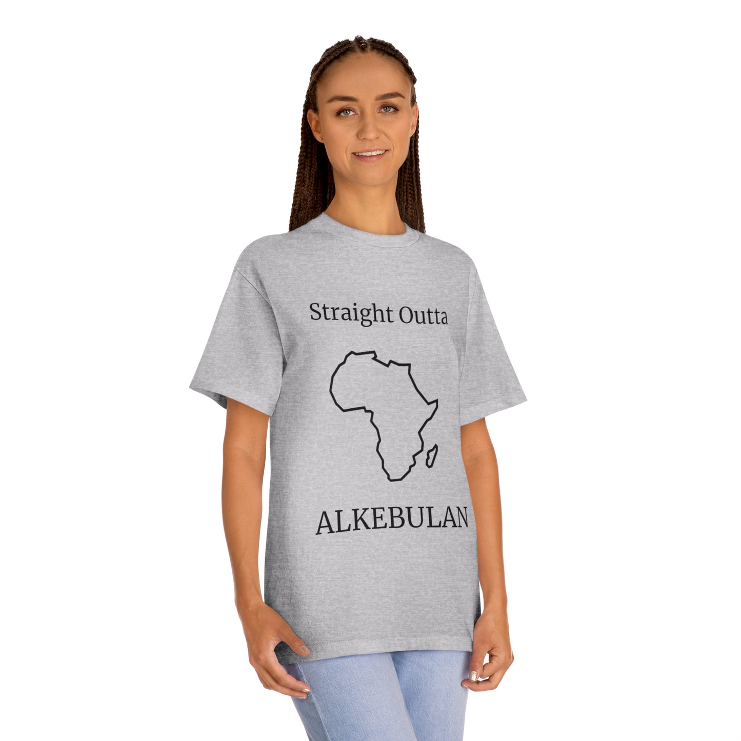 Unisex Straight Outta Alkebulan Tee, Charcoal Heather