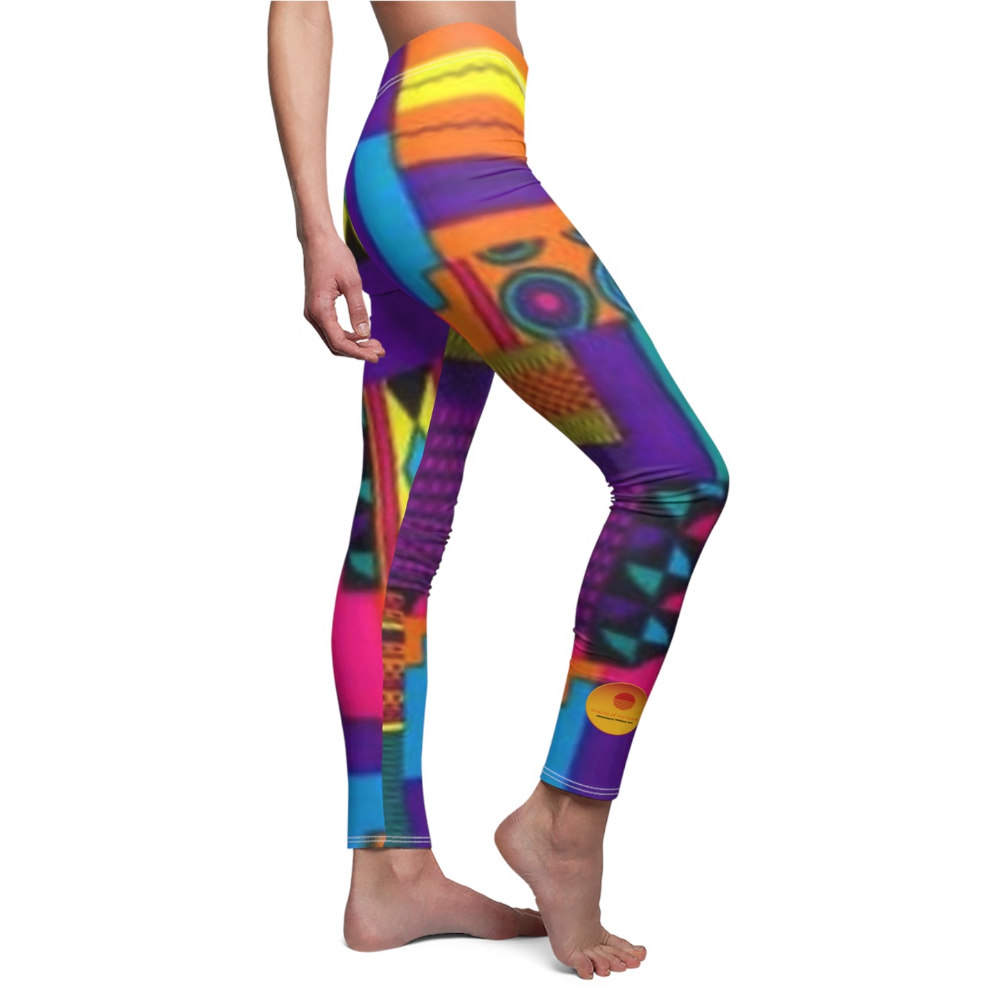 Pink Acid Ankara  Leggings