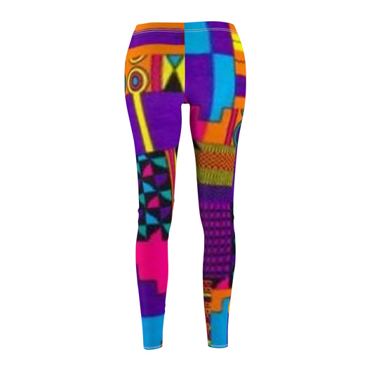 Pink Acid Ankara  Leggings