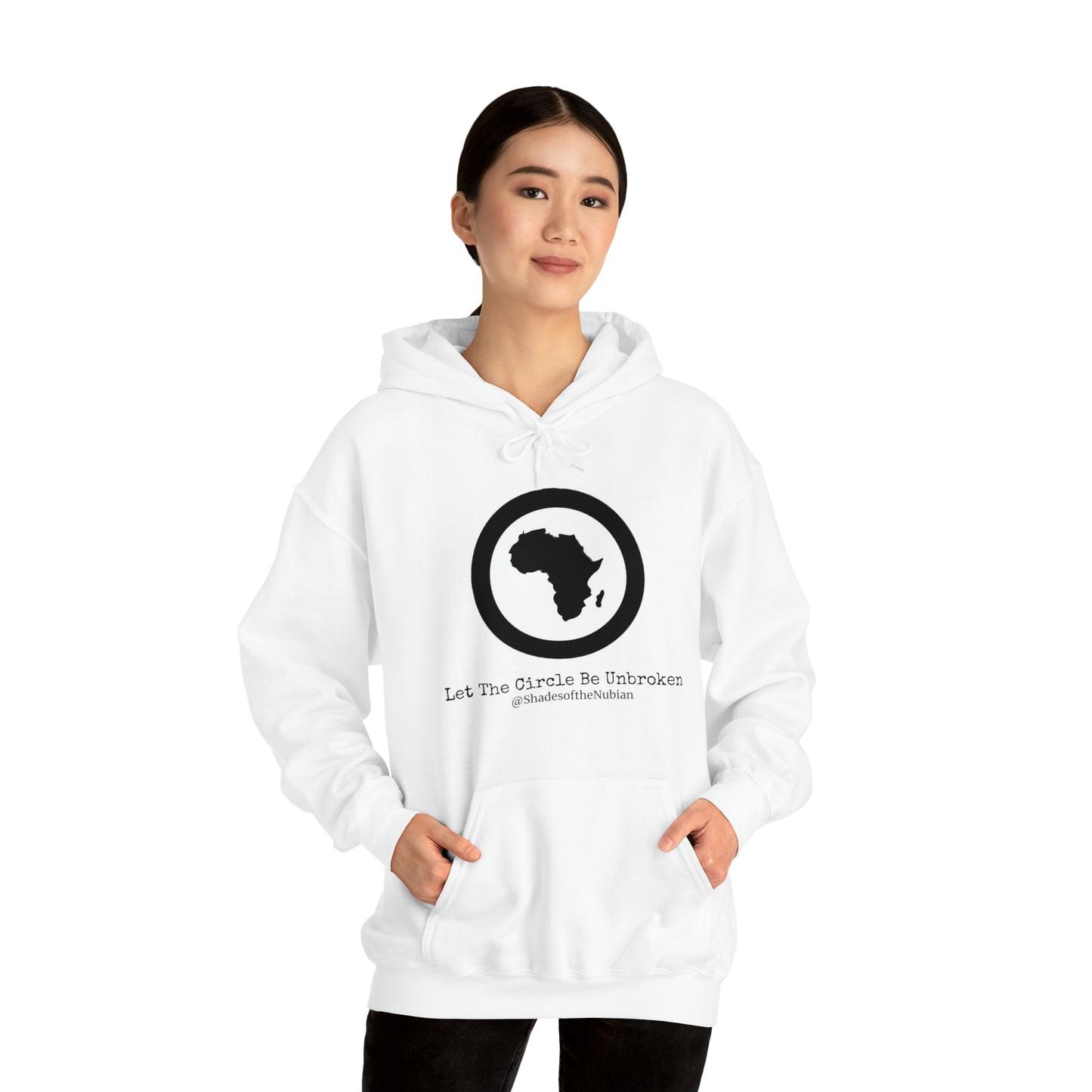 Unisex Let The Circle Be Unbroken Heavyweight Hoodie, White