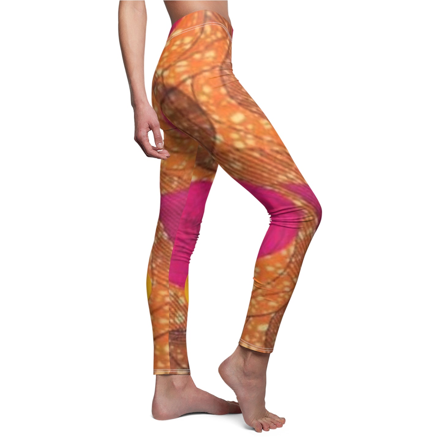 Pink & Orange Ankara Leggings