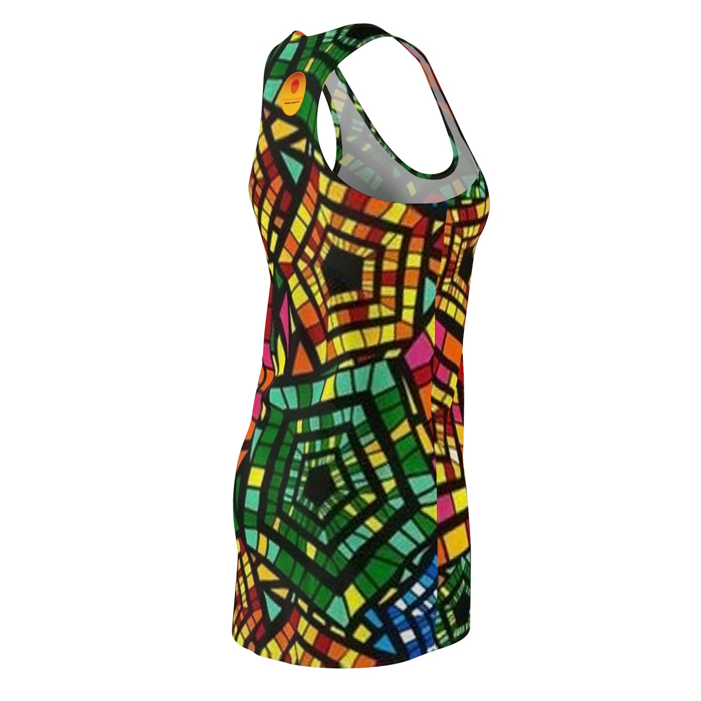 Vibrant Colors Ankara Racerback Dress