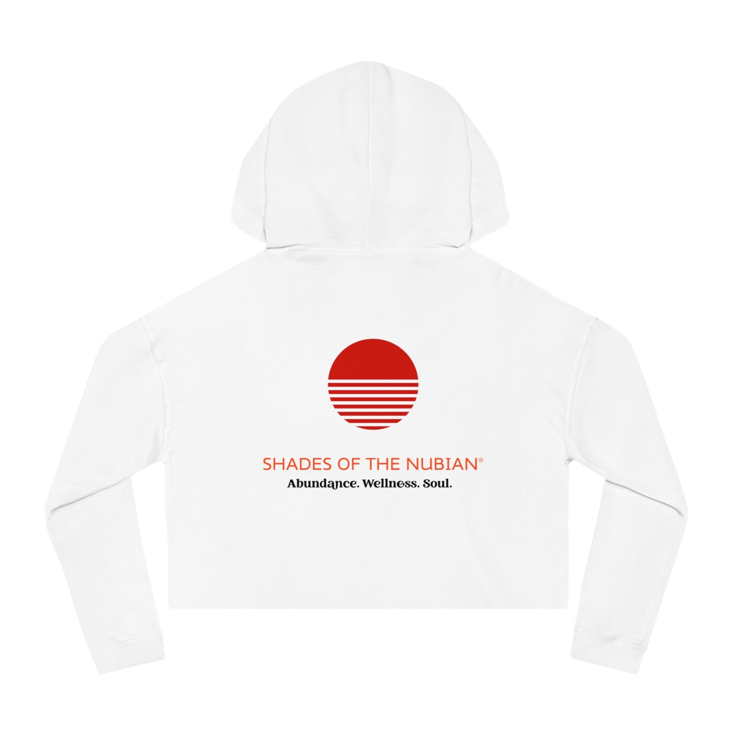 Women's Pan Afrikan Gye Nyame Cropped Hoodie, White