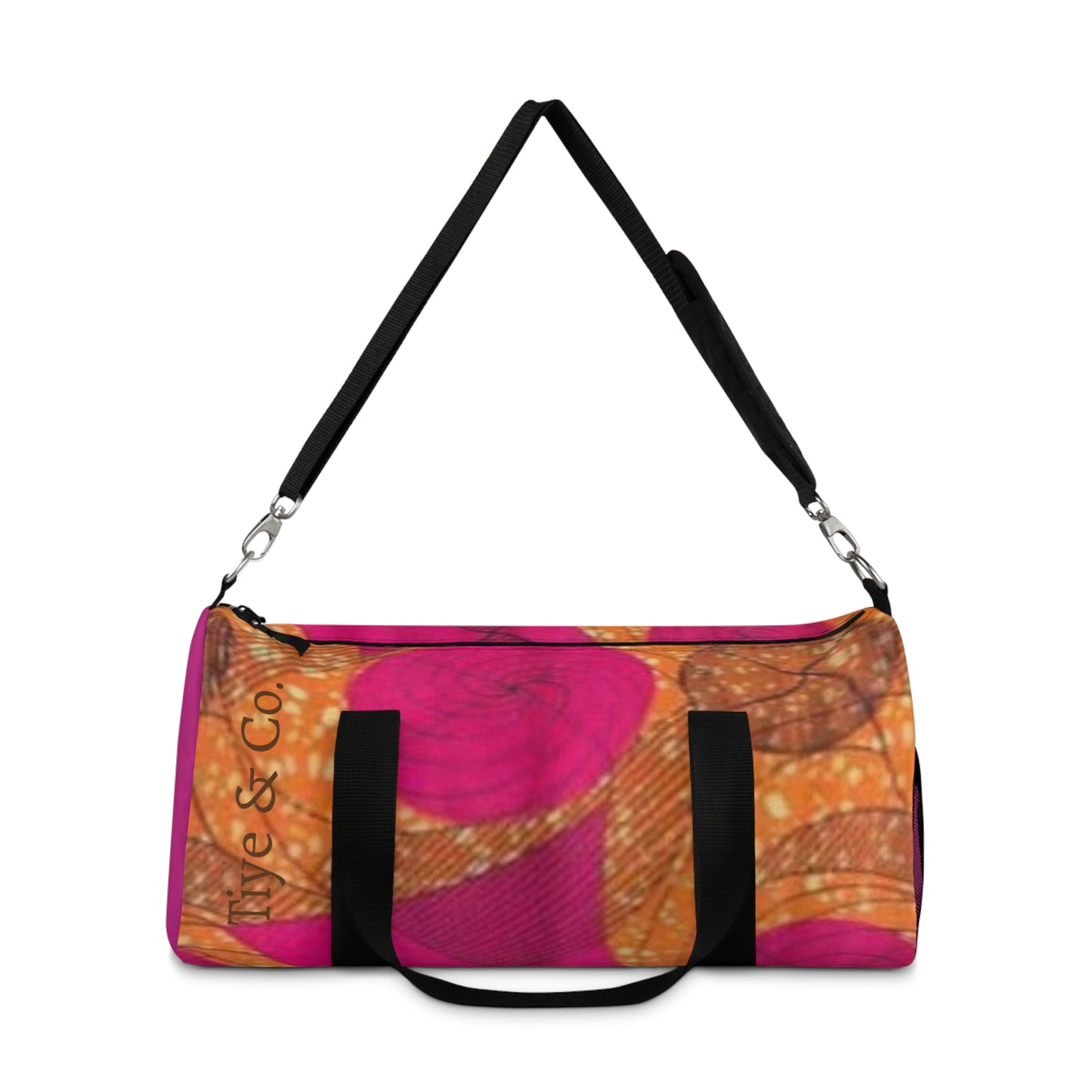 Pink & Orange Ankara Duffel Bag