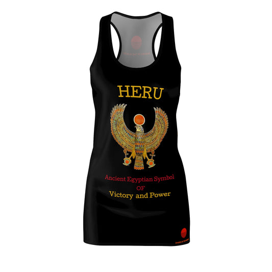 Heru Victory Racerback Dress, Black