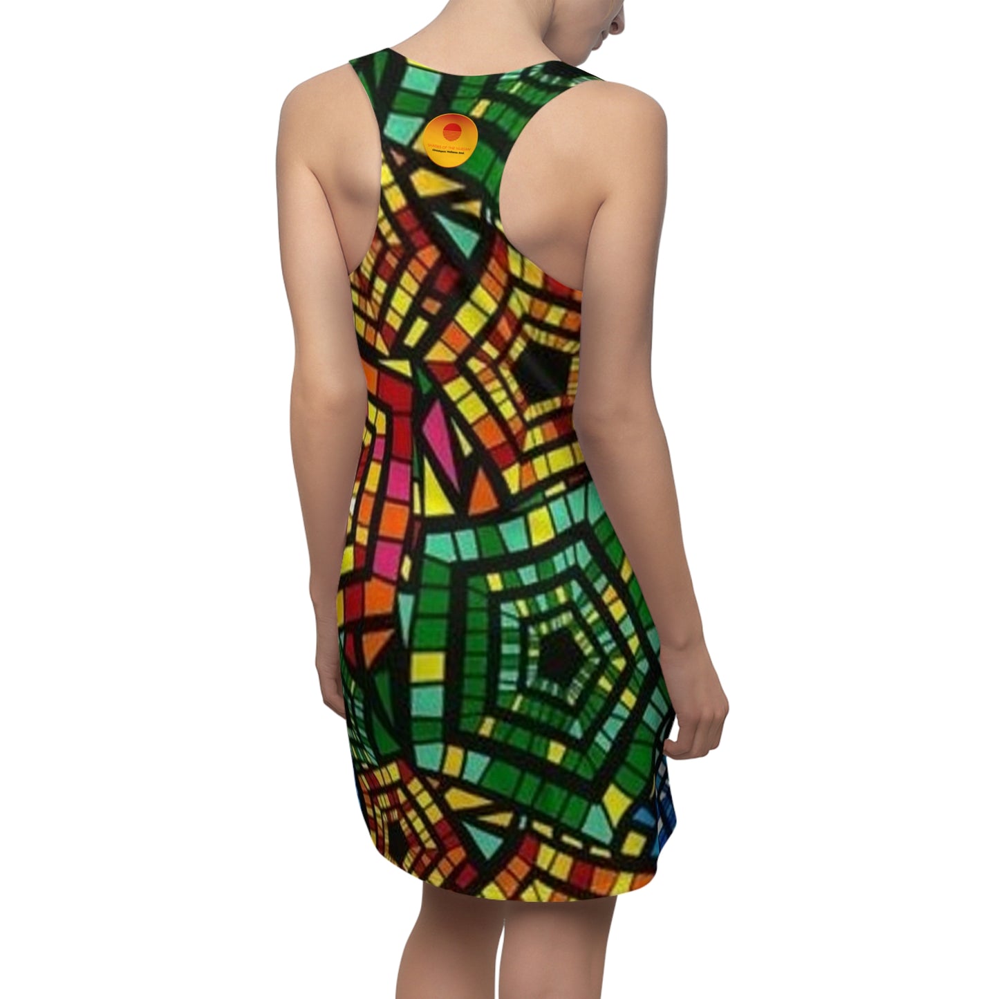 Vibrant Colors Ankara Racerback Dress